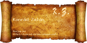 Konrád Zalán névjegykártya